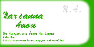 marianna amon business card